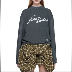 NWOT Acne Studios Exford Tourist Logo Long Sleeve T shirt Size S